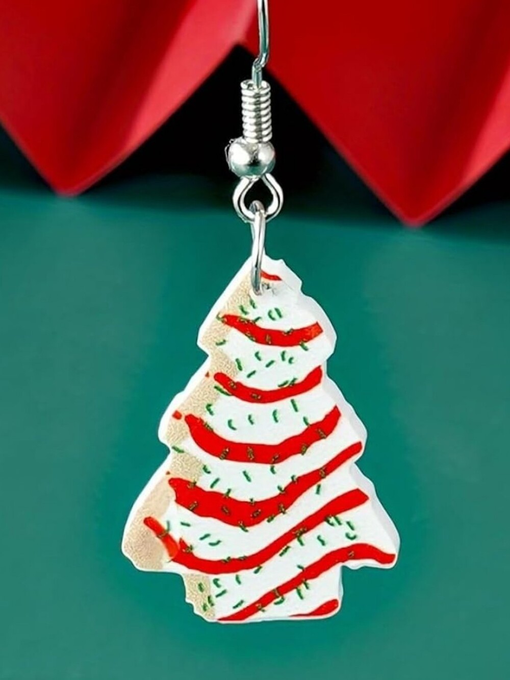 Little Debbie Christmas Tree Dangle Earring